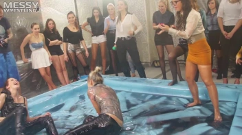 Messy Wrestling: Royal Oil Smackdown - Get Her Down And Slop Around! 2 Audience Fights! Screencap 61 on sinx.preview.netperv.com