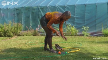 Blonde girl hoses herself off Screencap 1 on sinx.preview.netperv.com