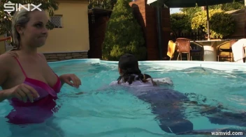Cute Girls Take A Fully Clothed Dip In The Pool Screencap 56 on sinx.preview.netperv.com