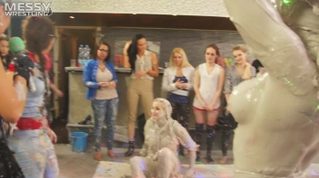 Messy Wrestling: Tattooed Beauty, Ripped Clothes & Lots Of Mud Covered Booby & Booty! Screencap 68 on sinx.preview.netperv.com