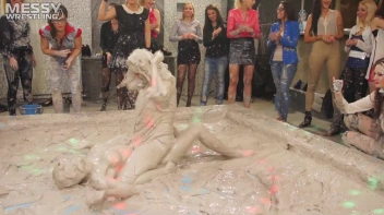 Messy Wrestling: Tattooed Beauty, Ripped Clothes & Lots Of Mud Covered Booby & Booty! Screencap 82 on sinx.preview.netperv.com