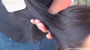 Sexy brunette gets her hair brushed to perfection Screencap 33 on sinx.preview.netperv.com