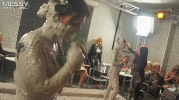 Muddy Wrestling: Roughin' Up The Ring In Leather! 2 Amateur Battles - Audience vs. Audience Screencap 20 on sinx.preview.netperv.com