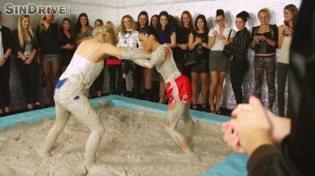Muddy Wrestling: Jenna Lovely vs Lilith Virago & Gabriella vs. Sheila Screencap 7 on sinx.preview.netperv.com