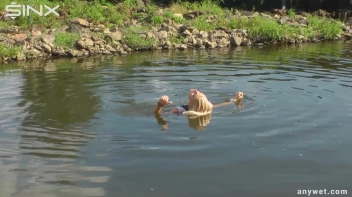 Seductive Blonde Smokes And Gets Drenched In Lake Screencap 42 on sinx.preview.netperv.com
