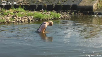 Seductive Blonde Smokes And Gets Drenched In Lake Screencap 46 on sinx.preview.netperv.com