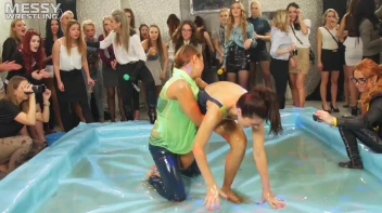 Messy Wrestling: Battle Babes Clothes Rippin',  Freaky Swimmin' And Action Sweatin' In The Oil!!! Screencap 11 on sinx.preview.netperv.com
