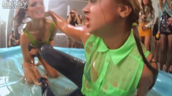 Messy Wrestling: Battle Babes Clothes Rippin',  Freaky Swimmin' And Action Sweatin' In The Oil!!! Screencap 14 on sinx.preview.netperv.com