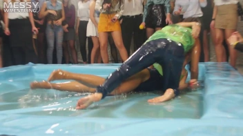 Messy Wrestling: Battle Babes Clothes Rippin',  Freaky Swimmin' And Action Sweatin' In The Oil!!! Screencap 17 on sinx.preview.netperv.com