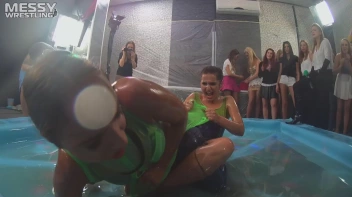 Messy Wrestling: Battle Babes Clothes Rippin',  Freaky Swimmin' And Action Sweatin' In The Oil!!! Screencap 48 on sinx.preview.netperv.com