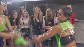 Messy Wrestling: Battle Babes Clothes Rippin',  Freaky Swimmin' And Action Sweatin' In The Oil!!! Screencap 49 on sinx.preview.netperv.com