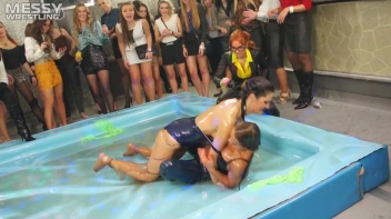 Messy Wrestling: Battle Babes Clothes Rippin',  Freaky Swimmin' And Action Sweatin' In The Oil!!! Screencap 54 on sinx.preview.netperv.com