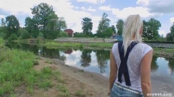 Seductive Blonde Smokes And Gets Drenched In Lake Screencap 4 on sinx.preview.netperv.com