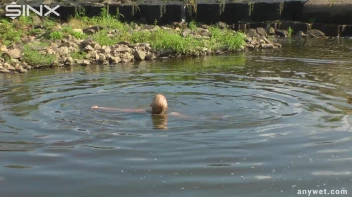 Seductive Blonde Smokes And Gets Drenched In Lake Screencap 47 on sinx.preview.netperv.com