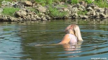 Seductive Blonde Smokes And Gets Drenched In Lake Screencap 55 on sinx.preview.netperv.com