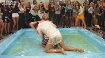 Messy Wrestling: Shiny, Slimy, And Ready To Rip It Up In The Oil!  Classy Babe Throw-Down!! Screencap 27 on sinx.preview.netperv.com