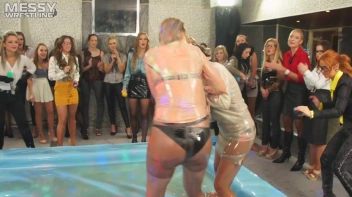 Messy Wrestling: Shiny, Slimy, And Ready To Rip It Up In The Oil!  Classy Babe Throw-Down!! Screencap 52 on sinx.preview.netperv.com