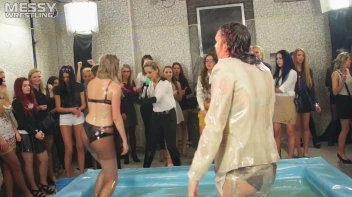 Messy Wrestling: Shiny, Slimy, And Ready To Rip It Up In The Oil!  Classy Babe Throw-Down!! Screencap 71 on sinx.preview.netperv.com