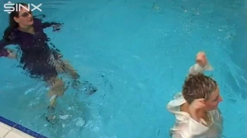 Clothed Bitchy Trio Get Wet In Pool Screencap 45 on sinx.preview.netperv.com