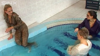 Clothed Bitchy Trio Get Wet In Pool Screencap 65 on sinx.preview.netperv.com