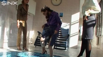 Clothed Bitchy Trio Get Wet In Pool Screencap 8 on sinx.preview.netperv.com