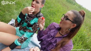 Girls Have Messy Outdoor Whipped Cream Adventure Screencap 10 on sinx.preview.netperv.com