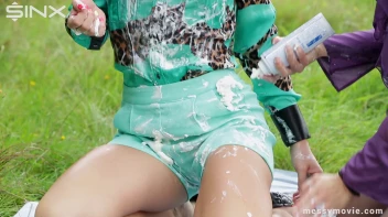 Girls Have Messy Outdoor Whipped Cream Adventure Screencap 23 on sinx.preview.netperv.com