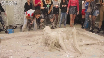 Messy Wrestling: Tattooed Beauty, Ripped Clothes & Lots Of Mud Covered Booby & Booty! Screencap 90 on sinx.preview.netperv.com