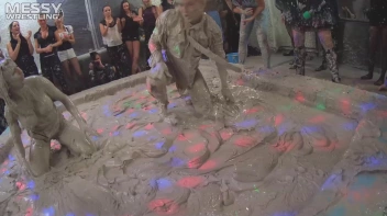 Messy Wrestling: Tattooed Beauty, Ripped Clothes & Lots Of Mud Covered Booby & Booty! Screencap 57 on sinx.preview.netperv.com