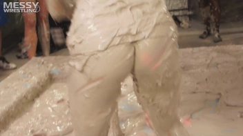Messy Wrestling: Tattooed Beauty, Ripped Clothes & Lots Of Mud Covered Booby & Booty! Screencap 78 on sinx.preview.netperv.com
