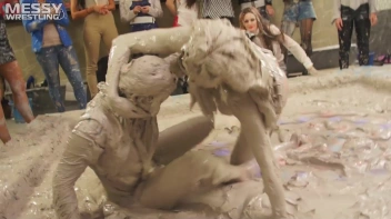 Messy Wrestling: Tattooed Beauty, Ripped Clothes & Lots Of Mud Covered Booby & Booty! Screencap 83 on sinx.preview.netperv.com