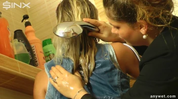 Two fully-clothed girls get wet in the shower Screencap 30 on sinx.preview.netperv.com