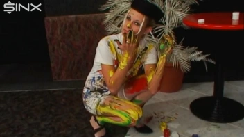 Wet And Messy Paint Play With Sexy Blonde Screencap 36 on sinx.preview.netperv.com