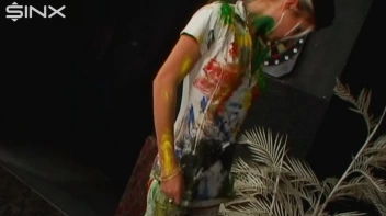 Wet And Messy Paint Play With Sexy Blonde Screencap 51 on sinx.preview.netperv.com