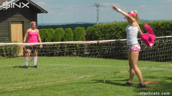 Tennis Girls Catfight and Get Soaking Wet - Cam 2 Screencap 18 on sinx.preview.netperv.com