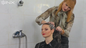 Gorgeous Girls Wash And Lather Their Hair Screencap 18 on sinx.preview.netperv.com