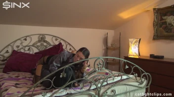 Babes Settle Their Argument In The Bed Screencap 12 on sinx.preview.netperv.com