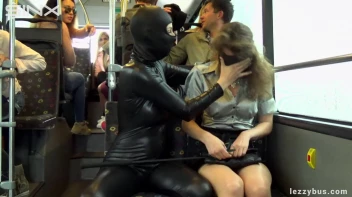 Latex Wearing Lesbian Sluts Get Crazy On The Bus Screencap 3 on sinx.preview.netperv.com