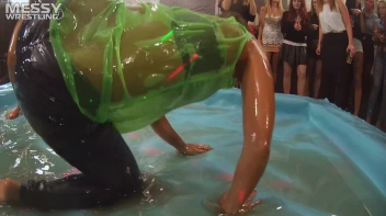 Messy Wrestling: Battle Babes Clothes Rippin',  Freaky Swimmin' And Action Sweatin' In The Oil!!! Screencap 13 on sinx.preview.netperv.com
