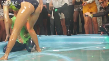 Messy Wrestling: Battle Babes Clothes Rippin',  Freaky Swimmin' And Action Sweatin' In The Oil!!! Screencap 23 on sinx.preview.netperv.com