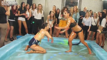 Messy Wrestling: Battle Babes Clothes Rippin',  Freaky Swimmin' And Action Sweatin' In The Oil!!! Screencap 66 on sinx.preview.netperv.com