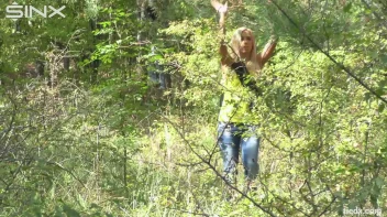 Blonde Hottie Tied Up Outdoors By Masked Man Screencap 2 on sinx.preview.netperv.com