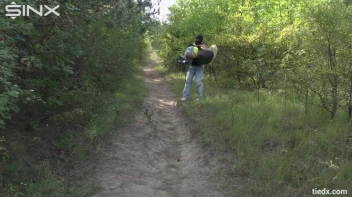 Blonde Hottie Tied Up Outdoors By Masked Man Screencap 9 on sinx.preview.netperv.com