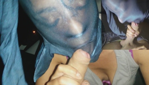 Latest deal - 68 Purple Wolford on legs she make a blowjob in car