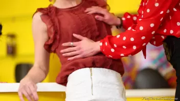 Lesbo Fashionistas Piss And Play In Style Screencap 8 on sinx.preview.netperv.com