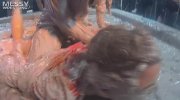 Muddy Wrestling: Sloppy Stewardess Showdown Screencap 44 on sinx.preview.netperv.com