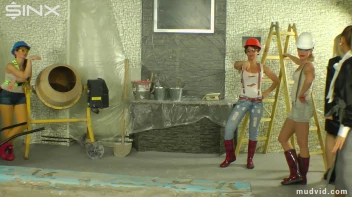 Naughty construction girls get messy with plaster Screencap 10 on sinx.preview.netperv.com