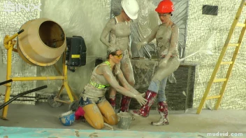 Naughty construction girls get messy with plaster Screencap 49 on sinx.preview.netperv.com