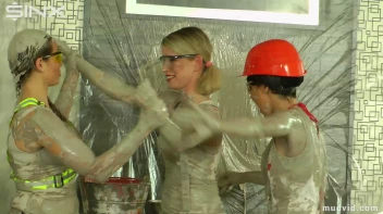 Naughty construction girls get messy with plaster Screencap 54 on sinx.preview.netperv.com