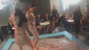 Muddy Wrestling: Sexy Nurse vs. Beauty In Black Screencap 11 on sinx.preview.netperv.com